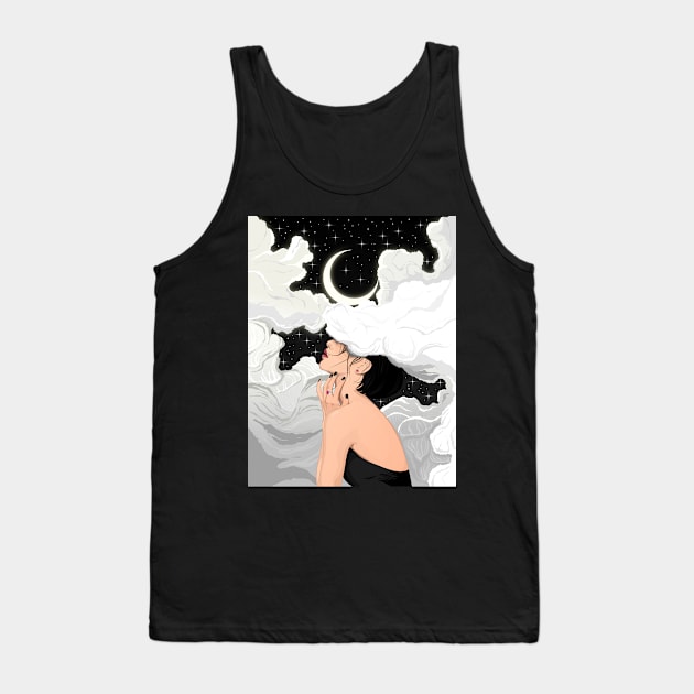 The Night Falls Tank Top by gaetanomotisi